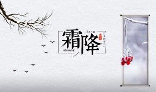 霜降节气习俗介绍最新 霜降节气的风俗介绍
