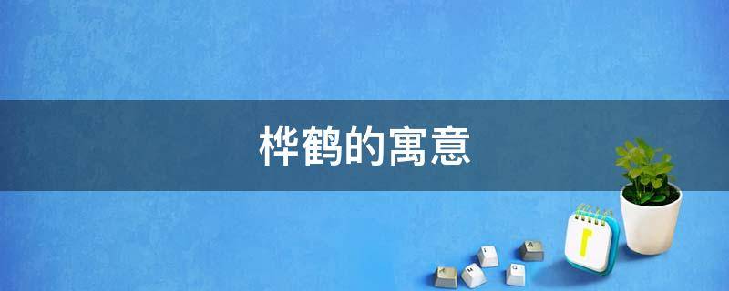 桦鹤的寓意（松鹤的寓意是什么）
