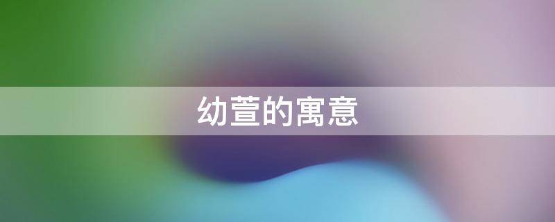 幼萱的寓意（萱萱的寓意）