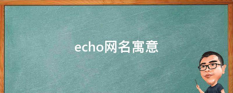 echo网名寓意（女生用Echo当网名什么寓意）