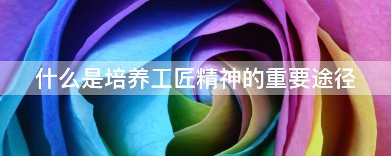 什么是培养工匠精神的重要途径（什么是培养工匠精神的重要途径和方法）